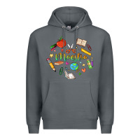 Rock maestra teacher heart doodle Premium Hoodie - MaliasSmallBusiness