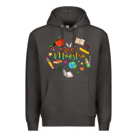 Smoke maestra teacher heart doodle Premium Hoodie - MaliasSmallBusiness