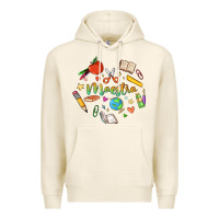 Tofu maestra teacher heart doodle Premium Hoodie - MaliasSmallBusiness