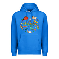 True Royal maestra teacher heart doodle Premium Hoodie - MaliasSmallBusiness