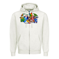 Oatmeal Heather autism nurse Zipper Hoodie - Zillion Design Studio