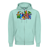 Seafoam autism nurse Zipper Hoodie - Zillion Design Studio