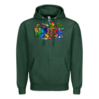 Sports Green autism nurse Zipper Hoodie - Zillion Design Studio