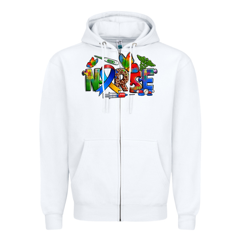 Autism Nurse Zipper Hoodie by Zillion Design Studio | Teevron