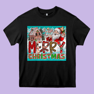 Merry Christmas Heavy Core Tee Designed By Cowhidedigitalart
