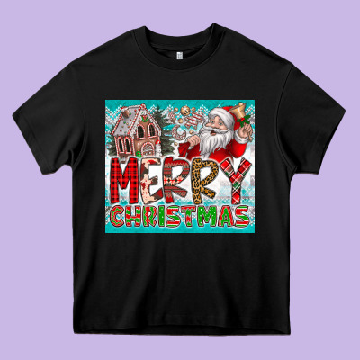 Merry Christmas Heavy Core Tee Designed By Cowhidedigitalart