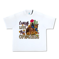 White long live the cowgirls Urban Heavy Tee - MaliasSmallBusiness