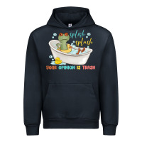 Navy splash splash your opinion is trash Urban Hoodie - MaliasSmallBusiness