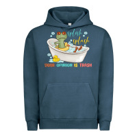 Pigment Midnight Navy splash splash your opinion is trash Urban Hoodie - MaliasSmallBusiness