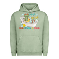 Pigment Oil Green splash splash your opinion is trash Urban Hoodie - MaliasSmallBusiness