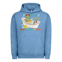Pigment Pebble Blue splash splash your opinion is trash Urban Hoodie - MaliasSmallBusiness
