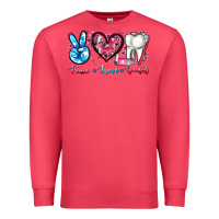Cardinal peace love dental Premium Sweatshirt - AdoDesignShop