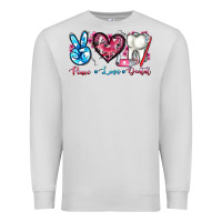 Dove Grey peace love dental Premium Sweatshirt - AdoDesignShop
