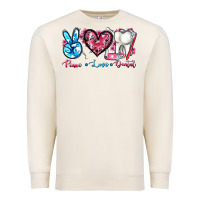 Sandshell peace love dental Premium Sweatshirt - AdoDesignShop
