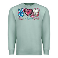 Seafoam peace love dental Premium Sweatshirt - AdoDesignShop
