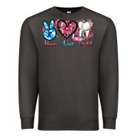 Smoke peace love dental Premium Sweatshirt - AdoDesignShop