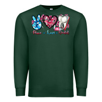 Sports Green peace love dental Premium Sweatshirt - AdoDesignShop