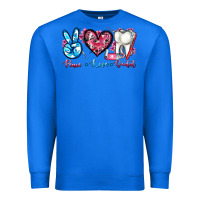 True Royal peace love dental Premium Sweatshirt - AdoDesignShop