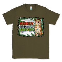 Army Green merry and bright shiba inu Classic Tee - RanaPortraitStore