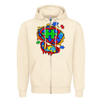 Sandshell autism superhero ripped tshirt Zipper Hoodie - Zillion Design Studio
