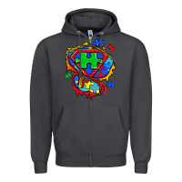 Smoke autism superhero ripped tshirt Zipper Hoodie - Zillion Design Studio