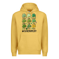 Antique Gold teacher st.patrick's Premium Hoodie - MaliasSmallBusiness