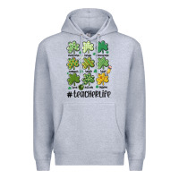 Heather Grey teacher st.patrick's Premium Hoodie - MaliasSmallBusiness