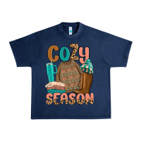 Navy cozy season Urban Heavy Tee - MaliasSmallBusiness