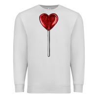 Dove Grey heart candy Premium Sweatshirt - AdoDesignShop
