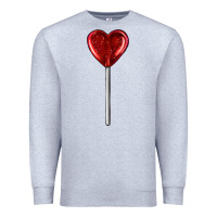 Heather Grey heart candy Premium Sweatshirt - AdoDesignShop