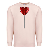 Pale Pink heart candy Premium Sweatshirt - AdoDesignShop