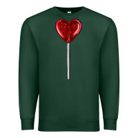 Sports Green heart candy Premium Sweatshirt - AdoDesignShop