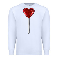 White heart candy Premium Sweatshirt - AdoDesignShop