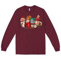 Burgundy baseball coffee cup Long Sleeve Tee - AdoDesignShop