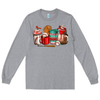 Heather Grey baseball coffee cup Long Sleeve Tee - AdoDesignShop