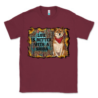 Burgundy life is better with a shiba Classic Tee - RanaPortraitStore