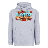 Heather Grey love summer Heavyweight Hoodie - AdoDesignShop