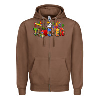 Chestnut autism teacher Zipper Hoodie - Zillion Design Studio
