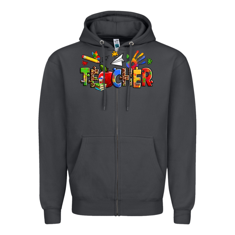 Autism Teacher Zipper Hoodie by Zillion Design Studio | Teevron