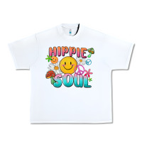 White hippie soul Urban Heavy Tee - MaliasSmallBusiness