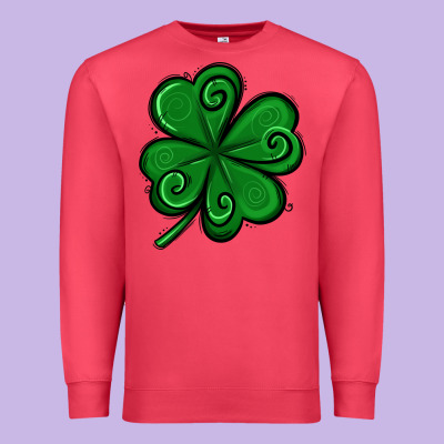 St. Patrick's Day Shamrock Premium Sweatshirt Designed By Jasminsmagicworld