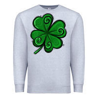 Heather Grey St. Patrick's Day Shamrock Premium Sweatshirt - Jasminsmagicworld