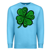 Ocean Blue St. Patrick's Day Shamrock Premium Sweatshirt - Jasminsmagicworld