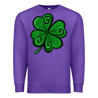 Purple St. Patrick's Day Shamrock Premium Sweatshirt - Jasminsmagicworld
