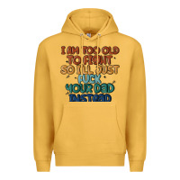 Mustard i'm too old to fight so i'll just fuck your dad in Premium Hoodie - MaliasSmallBusiness