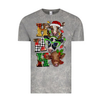 Cloud Rock Christmas ho ho ho cow Vintage Tee - BarkalooDesign