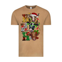 Christmas Ho Ho Ho Cow Vintage Tee | Teevron