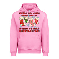 Fuchsia Pink stockings were hung by chimney Urban Hoodie - MaliasSmallBusiness