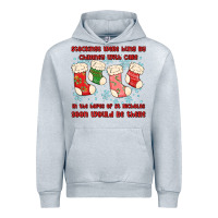 Heather Grey stockings were hung by chimney Urban Hoodie - MaliasSmallBusiness
