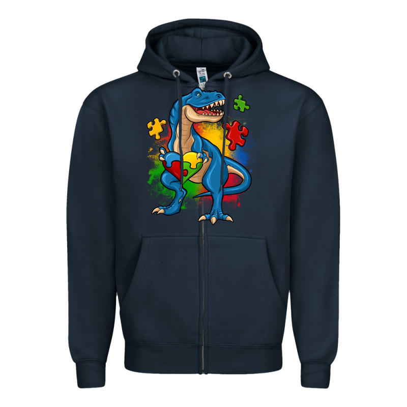 Autism Trex Zipper Hoodie by Zillion Design Studio | Teevron